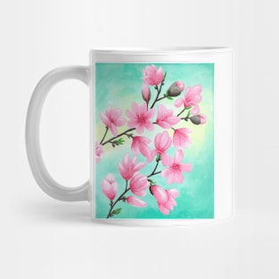 Pink Magnolia Branches Mug